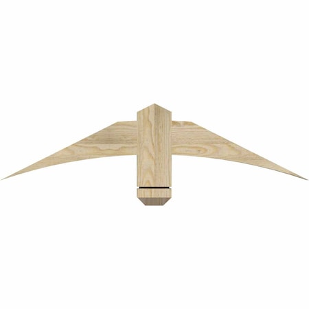 Ekena Millwork Bellingham Rough Sawn Timber Gable Bracket, Douglas Fir, 36"W x 9"H x 2"D x 4"F, 6/12 Pitch GBW036X09X0204BEL00RDF
